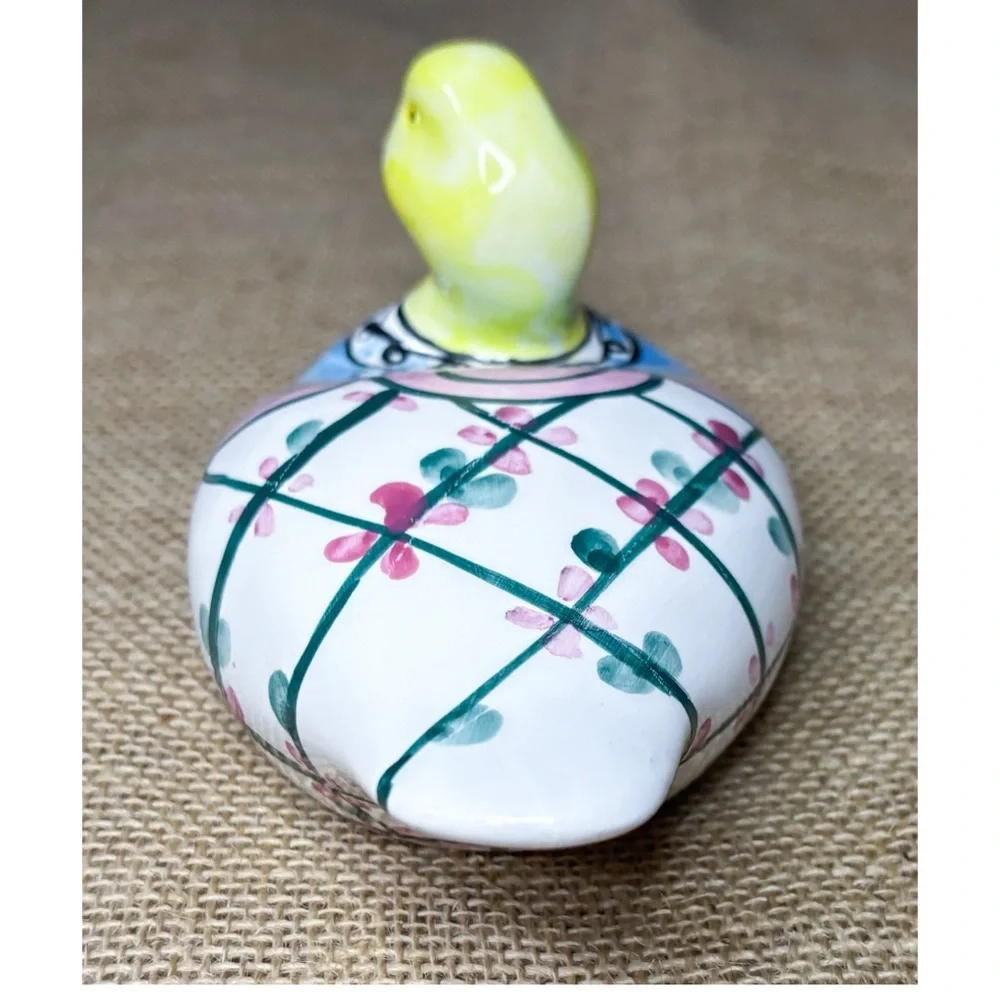 Ganz Bella Casa Colorful Ceramic Duck Figure Hand Painted Kitsch Cute Farm Core